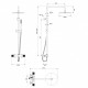 Omnires Contour virštinkinė termostatinė dušo sistema, chromas, CT8044CR