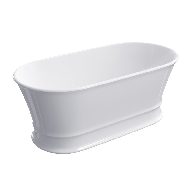 Omnires Classica M+ laisvai pastatoma vonia 160x79 cm, blizgi balta, CLASSICAWWBP