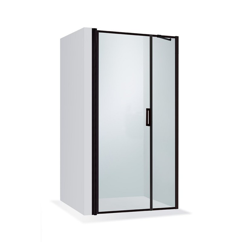 Brasta Glass dušo durys Rita 90 cm Nero Frame, stiklas skaidrus