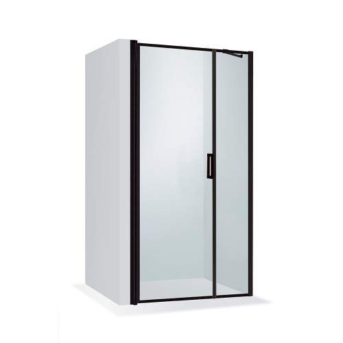 Brasta Glass dušo durys Rita 100 cm Nero Frame, stiklas skaidrus