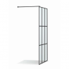 Brasta Glass dušo sienelė Dija 108 cm Nero Cube, stiklas skaidrus