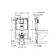 Grohe Rapid SL vietą taupantis potinkinis WC rėmas, 8 cm gylio, 38994000