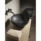 HATRIA HAPPY HOUR SLIM 06:00 S ALCHEMY 40x40 cm keramikinis juodas matinis praustuvas