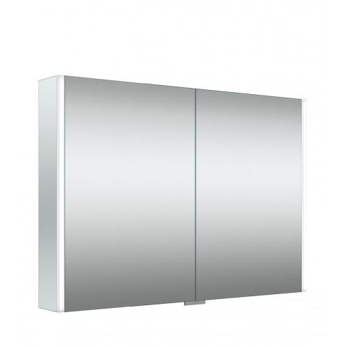 Kame universali veidrodinė spintelė su LED apšvietimu iš šonų ir apačios, dviejų durelių, 100 cm
