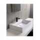 Azzurra Elegance Squared praustuvas 50x45 cm su skyle maišytuvui baltos spalvos
