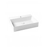 Azzurra Elegance Squared praustuvas 60x45 cm su skyle maišytuvui baltos spalvos