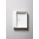 Azzurra Elegance Squared praustuvas 60x45 cm su skyle maišytuvui baltos spalvos