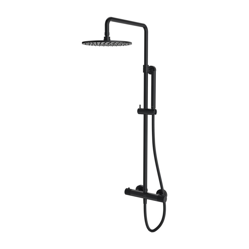 Omnires Contour virštinkinė termostatinė dušo sistema, antracito spalva, CT8044AT