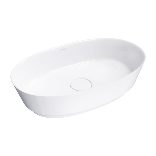 Omnires NEO M+ pastatomas ant stalviršio praustuvas 60x36 cm, baltas blizgus, NEOUNBP