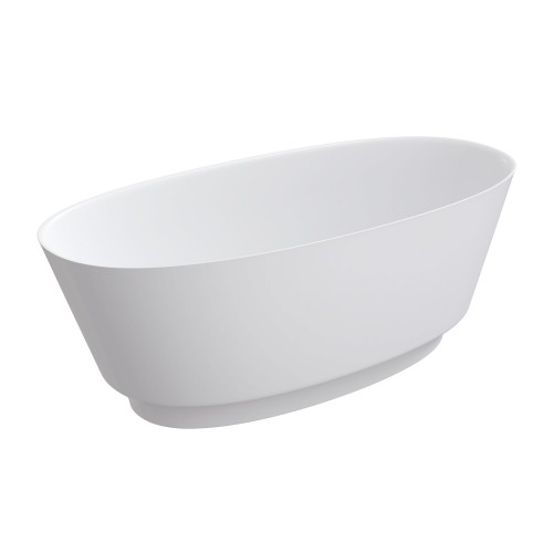 Omnires NEO M+ laisvai pastatoma vonia 158x72 cm, balta matinė, NEO158WWBM