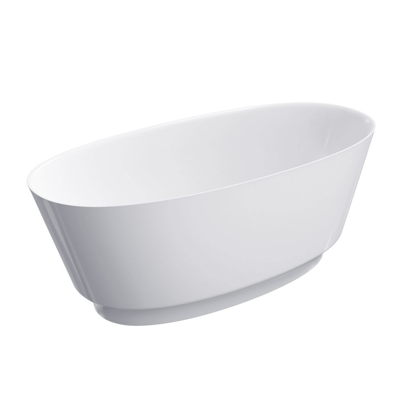 Omnires NEO M+ laisvai pastatoma vonia 158x72 cm, balta blizgi, NEO158WWBP