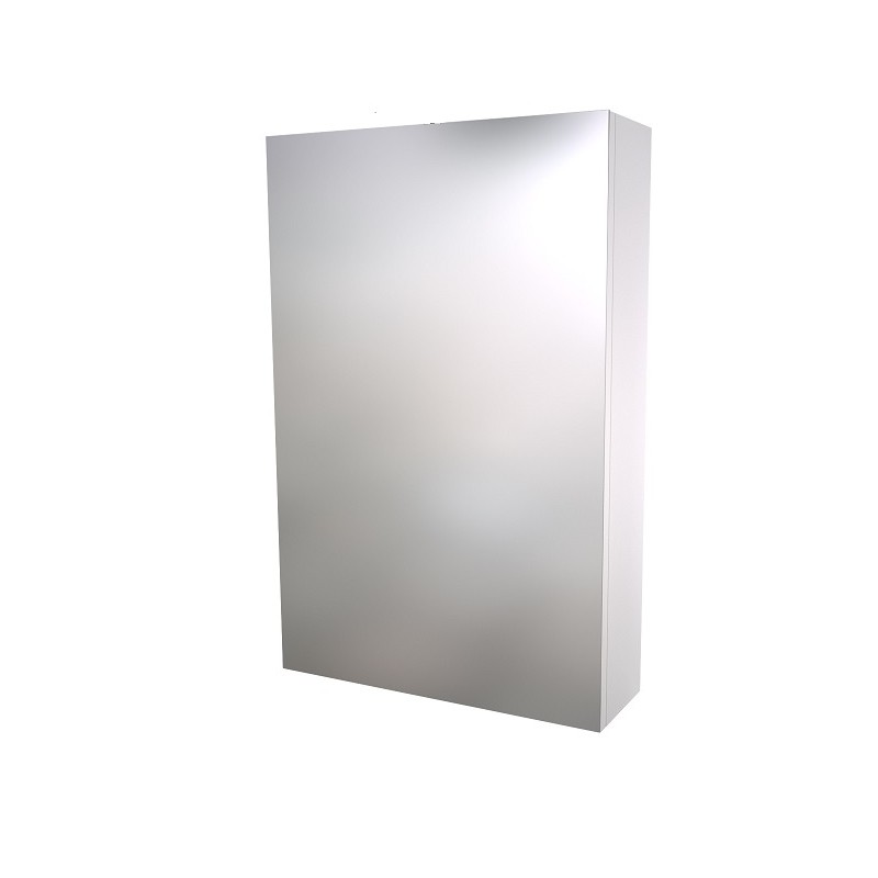 RB veidrodinė spintelė be apšvietimo, balta blizgi, 50 cm