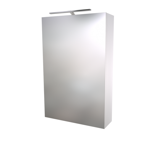 RB veidrodinė spintelė su LED apšvietimu, IP44, balta blizgi, 48x65 cm, 1402211