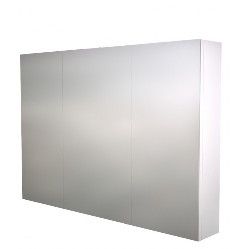 RB veidrodinė spintelė be apšvietimo, balta blizgi, 100 cm