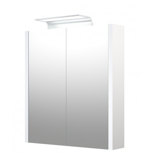 RB veidrodinė spintelė su apšvietimu LED, IP44, 4.5W, balta blizgi, 60 cm