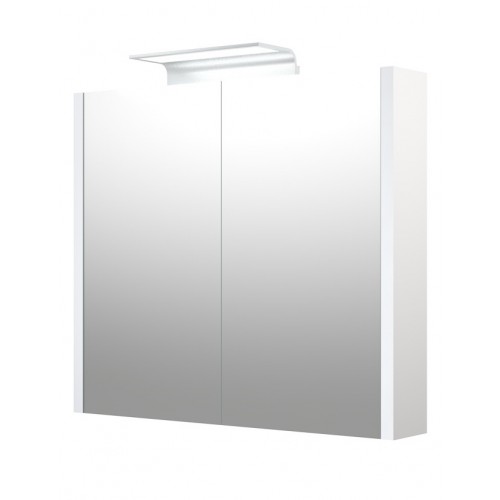 RB veidrodinė spintelė su apšvietimu LED, IP44, 4.5W, balta blizgi, 80 cm
