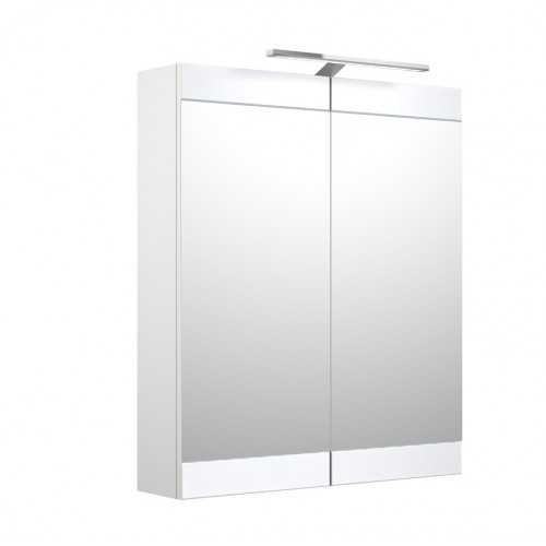RB Serena Retro veidrodinė spintelė su LED apšvietimu, IP44, balta blizgi, 60x70 cm, 1302311