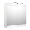 RB Serena Retro veidrodinė spintelė su LED apšvietimu, IP44, balta blizgi, 80x70 cm, 1302511