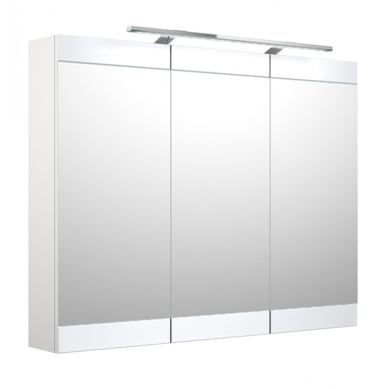 RB Serena Retro veidrodinė spintelė su LED apšvietimu, IP44, balta blizgi, 100x70 cm, 1302711
