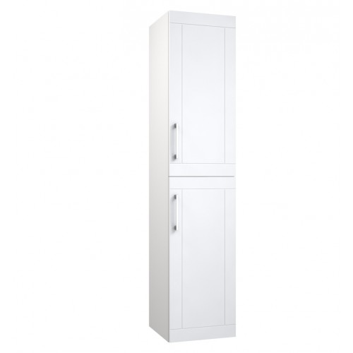 RB Serena Retro ūkinė spintelė, 2 durelės, aksesuarų panelė, balta blizgi, 35 cm, 13312114