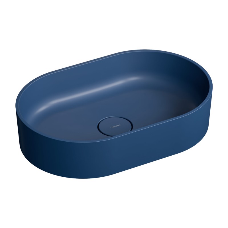 Omnires OVO M+ Midnight blue pastatomas ant stalviršio praustuvas 55x36 cm, OVOUNMB