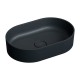 Omnires OVO M+ Black lava pastatomas ant stalviršio praustuvas 55x36 cm, juodas matinis, OVOUNBLV