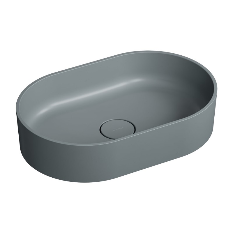Omnires OVO M+ Ash grey pastatomas ant stalviršio praustuvas 55x36 cm, OVOUNAG