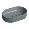 Omnires OVO M+ Ash grey pastatomas ant stalviršio praustuvas 55x36 cm, OVOUNAG