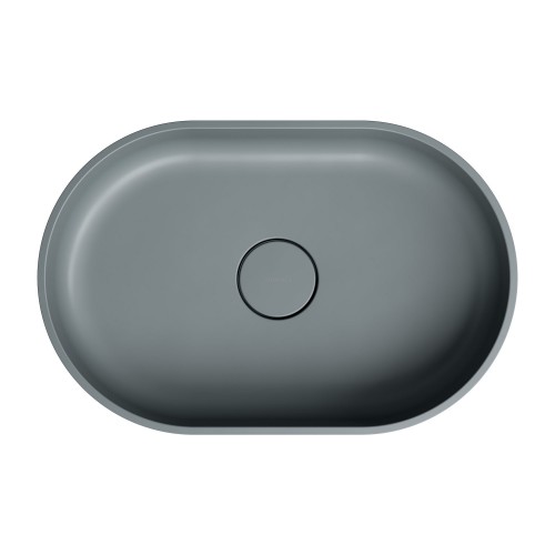Omnires OVO M+ Ash grey pastatomas ant stalviršio praustuvas 55x36 cm, OVOUNAG