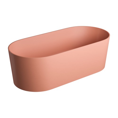 Omnires Ovo M+ Coral laisvai pastatoma akmens masės vonia 160x75 cm, OVOWWCO