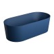 Omnires Ovo M+ Midnight blue laisvai pastatoma akmens masės vonia 160x75 cm, OVOWWMB