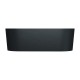 Omnires Ovo M+ Black lava laisvai pastatoma akmens masės vonia 160x75 cm, juoda matinė, OVOWWBLV