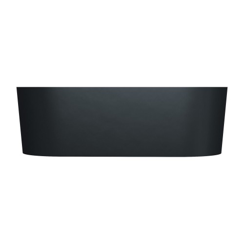 Omnires Ovo M+ Black lava laisvai pastatoma akmens masės vonia 160x75 cm, juoda matinė, OVOWWBLV