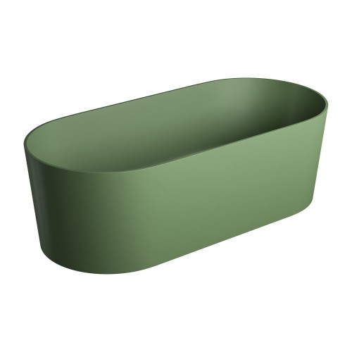 Omnires Ovo M+ Olive laisvai pastatoma akmens masės vonia 160x75 cm, OVOWWOL