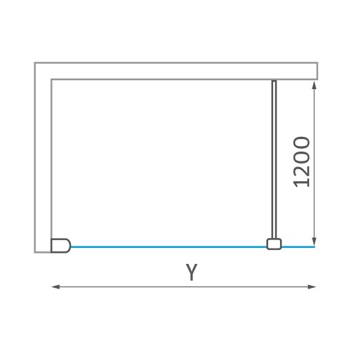 ROTH Project Line dušo sienelė EI TWF, 80 cm