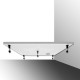 Roth kvadratinis dušo padėklas Macao-M 80x80 cm su apdaila