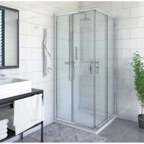 Roth kvadratinė dušo kabina su slankiojančiomis durimis PXS2L+PXS2P 90x90 cm