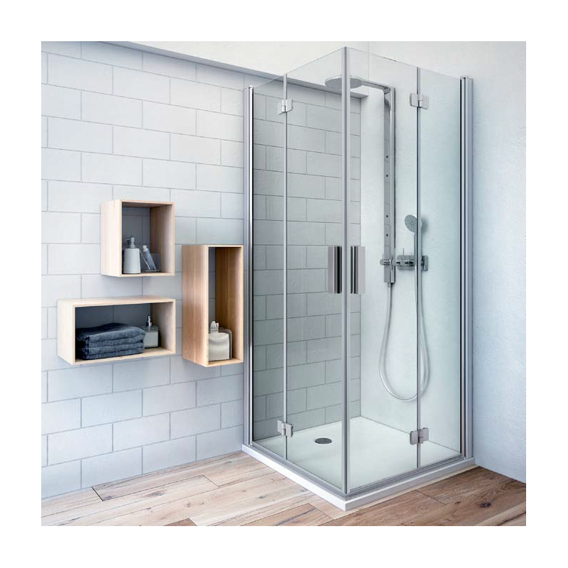 Roth kvadratinė dušo kabina sulankstomomis durimis TZOL1+TZOP1 120x120 cm
