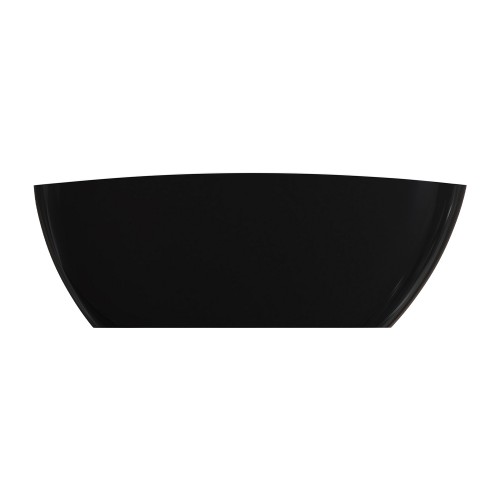 Omnires Barcelona M+ laisvai pastatoma akmens masės vonia 156x71 cm, blizgi balta / juoda