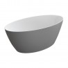 Omnires Siena M+ laisvai pastatoma vonia 161x81 cm, blizgi balta / pilka, SIENAWWBSP