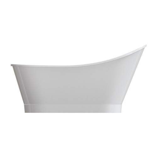 Omnires Venezia M+ laisvai pastatoma akmens masės vonia 160x73 cm, matinė balta, VENEZIA159BM