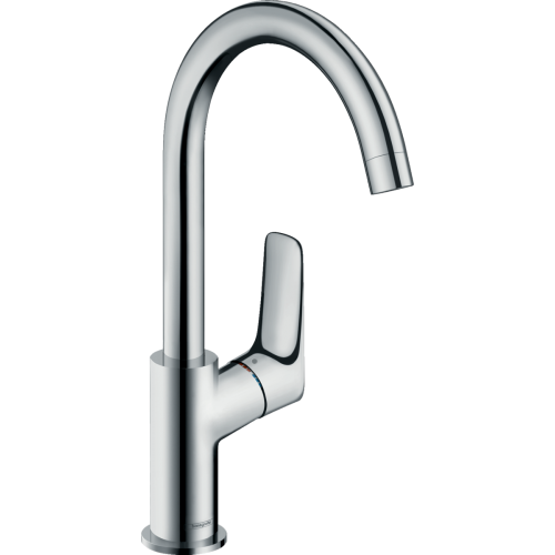 Hansgrohe Logis 210 aukštas maišytuvas praustuvui sukiojamu snapu, 120 71130000