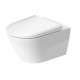 Duravit D-Neo Rimless pakabinamas klozetas su lėtai nusileidžiančiu dangčiu