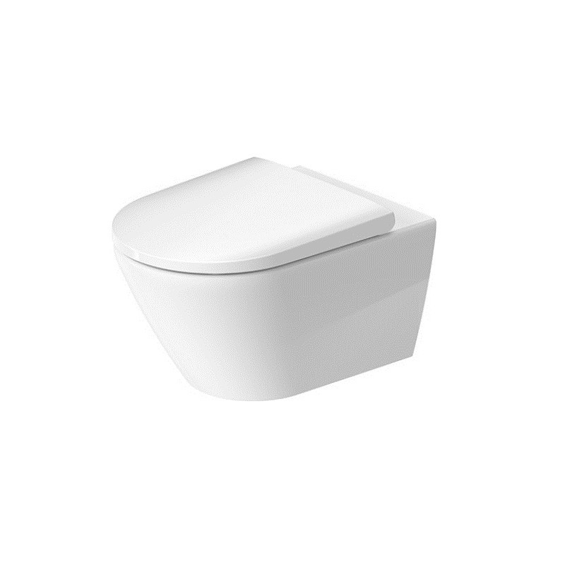 Duravit D-Neo Rimless pakabinamas klozetas su lėtai nusileidžiančiu dangčiu