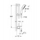 Grohe Tempesta Cosmopolitan 100 dušo komplektas, 27576002