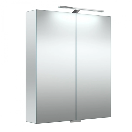 RB veidrodinė spintelė su dvigubo veidrodžio durelėmis, LED apšvietimu, IP44, 60x70 cm, 2102300