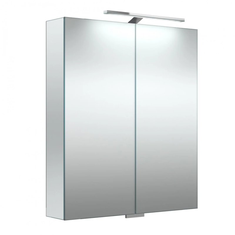RB veidrodinė spintelė su dvigubo veidrodžio durelėmis, LED apšvietimu, IP44, 60x70 cm, 2102300
