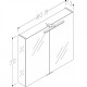 RB veidrodinė spintelė su dvigubo veidrodžio durelėmis, LED apšvietimu, IP44, 80x70 cm, 2102500