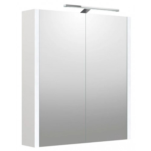 RB Urban veidrodinė spintelė su LED šviestuvu, IP44, balta matinė, 58x65 cm, 2002312