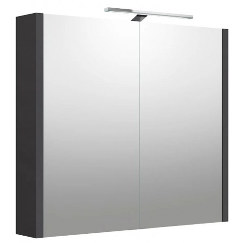 RB Urban veidrodinė spintelė su LED šviestuvu, IP44, pilka matinė, 78x65 cm, 2002505